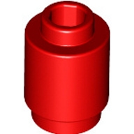 Lego kostka (kostička) válcová (kulatá) 1x1, červená (306221)